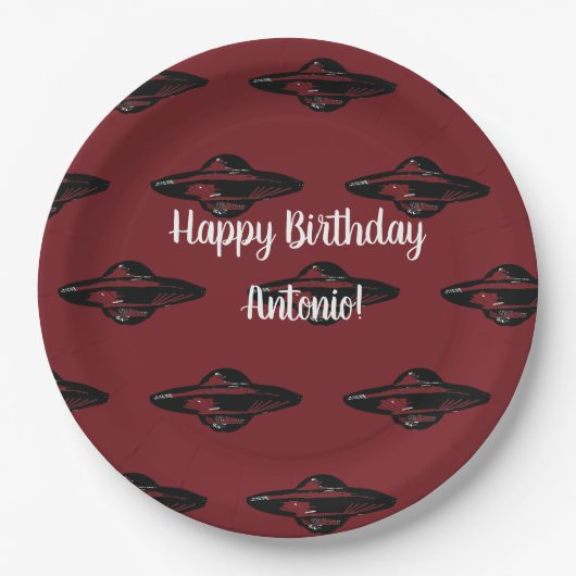 UFOソー飛んでいるサー ペーパープレート (正面)