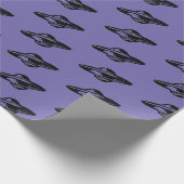 UFOソー飛んでいるサー ラッピングペーパー (角)