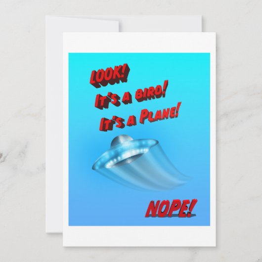 UFOソー飛んでいるザーUAPこの世界から 招待状 (正面)