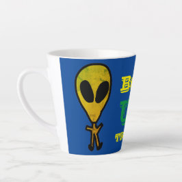 UFOテクノロジーを信じてます カフェラテマグ