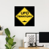 UFOテリトリーロードサイン ポスター (ホームオフィス)
