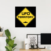 UFOテリトリーロードサイン ポスター (ホームオフィス)