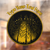 UFOデカールカスタムUFOフクロウ窓の固着付き ウィンドウサイン (シート2)