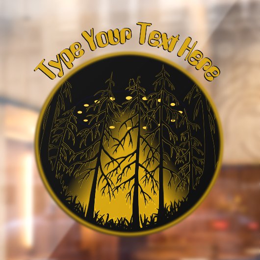 UFOデカールカスタムUFOフクロウ窓の固着付き ウィンドウサイン (シート2)