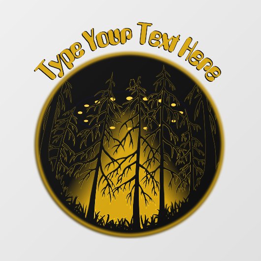 UFOデカールカスタムUFOフクロウ窓の固着付き ウィンドウサイン (シート)