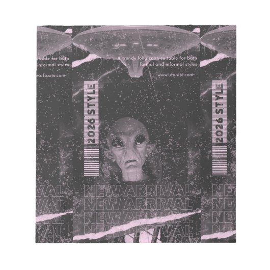 UFOデザイン ノートパッド (正面)