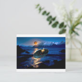 UFOデジタルソー飛んでいるサーアート ポストカード (スタンド正面)