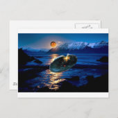 UFOデジタルソー飛んでいるサーアート ポストカード (正面/裏面)