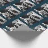 UFOドローンおもしろいキャットセルフィー ラッピングペーパー (角)