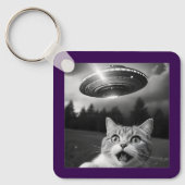UFOドローン猫セルフィニュージャージー キーホルダー (正面)