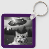 UFOドローン猫セルフィニュージャージー キーホルダー (裏面)