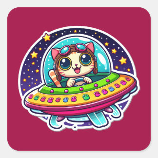 UFOハッピーキャット スクエアシール