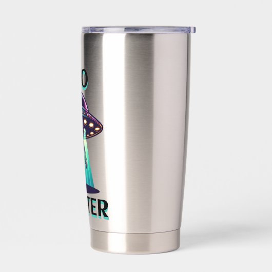 UFOハンター | UFOとエイリアンを使用したAi Art 保温保冷タンブラー (左面)