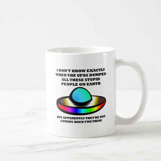 UFOバカ人間面白いマグカップ コーヒーマグカップ (右)