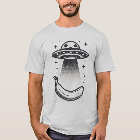 UFOバナナ-エイリアンのおやつ誘拐 Tシャツ (正面)