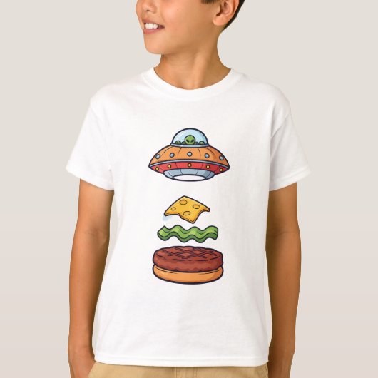 UFOバーガーエイリアンスペース キッズ Tシャツ (正面)
