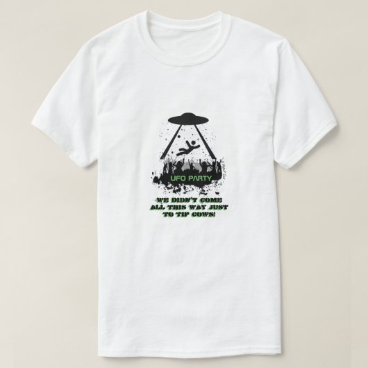 UFOパーティー- A MisterPシャツ Tシャツ (デザイン正面)