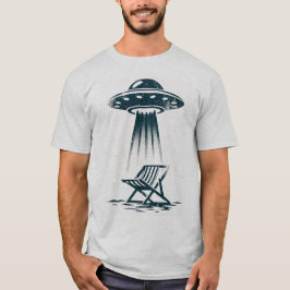 UFOビーチチェア - 変わった楽しいエイリアンの遭遇 Tシャツ