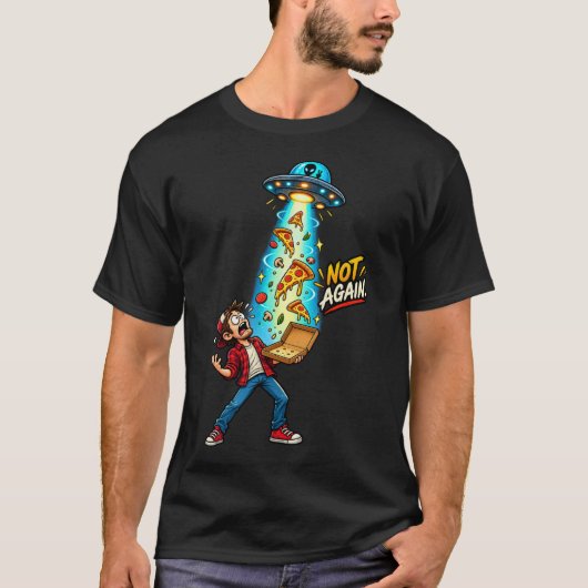 UFOピザ盗難 Tシャツ (正面)