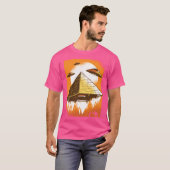 Ufoピ飛んでいるラミドIエイリアンUfoデイ Tシャツ (正面フル)