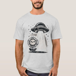 UFOフラワー - 空想的で楽しいエイリアンとの遭遇 Tシャツ