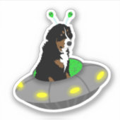 UFOベルネーズマウンテンドッグステッカー シール (正面)