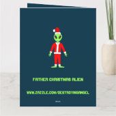 UFOホーホファークリスマスエイリアンカスタム カード (裏面)