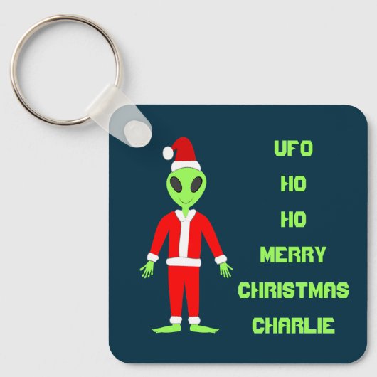 UFOホーホファークリスマスエイリアンカスタム キーホルダー (正面)