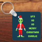 UFOホーホファークリスマスエイリアンカスタム キーホルダー (正面)