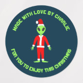 UFOホーホファークリスマスエイリアンカスタム ラベル (デザイン1)