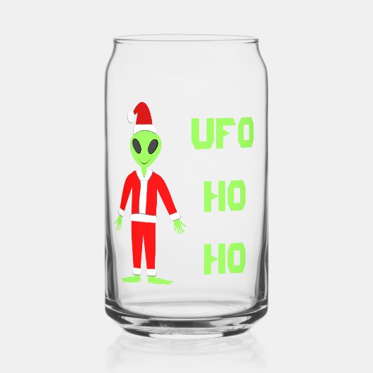 UFOホーホファークリスマスエイリアン ガラス缶 (正面)