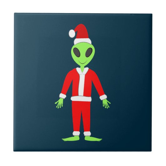 UFOホーホファークリスマスエイリアン タイル (正面)