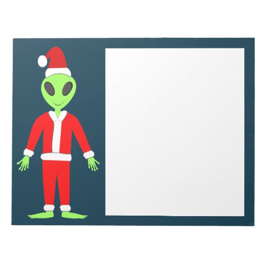 UFOホーホファークリスマスエイリアン ノートパッド (正面)