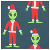 UFOホーホファークリスマスエイリアン ファブリック (クローズアップ)