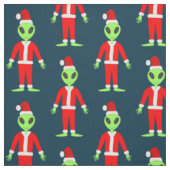 UFOホーホファークリスマスエイリアン ファブリック (見本)