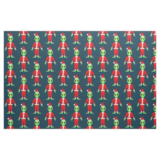 UFOホーホファークリスマスエイリアン ファブリック (ファットクウォーター)