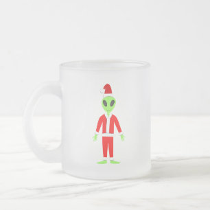 UFOホーホファークリスマスエイリアン フロストグラスマグカップ
