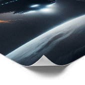 UFOポスターSCI FIウォールアートエイリアンポスター ポスター (角)