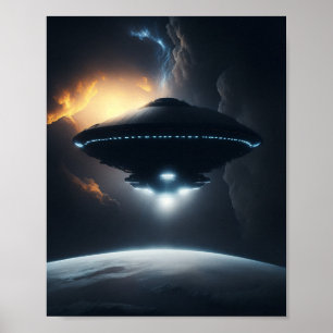 UFOポスターSCI FIウォールアートエイリアンポスター ポスター