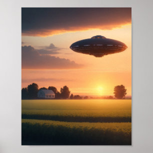 UFOポスターSCI FIウォールアートエイリアンポスター ポスター