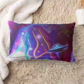 UFOマゼンタ次元の枕 ランバークッション (ブランケット)