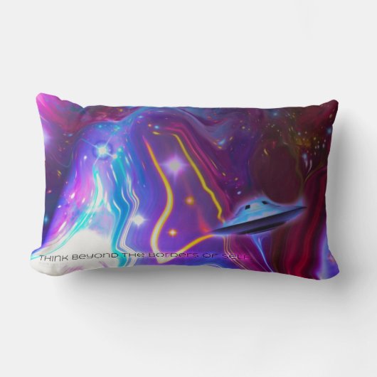 UFOマゼンタ次元の枕 ランバークッション (正面)