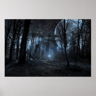 UFOムーンフォレストポスター ポスター