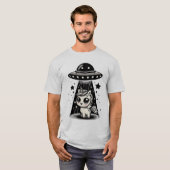 UFOユニコーン - かわいい宇宙人の遭遇 Tシャツ (正面フル)