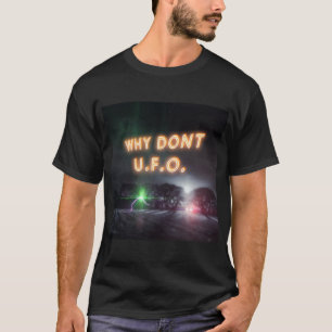 UFOユーモアエイリアンデザイン Tシャツ
