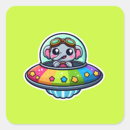 UFOレインボーゾウ スクエアシール