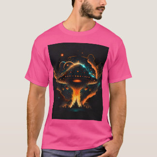 Ufoレトロ誘拐都市エイリアンSF宇宙シャツ Tシャツ