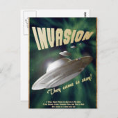 UFO侵略 – ヴィンテージ映画ポスター ポストカード (正面/裏面)