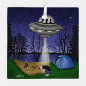 UFO地球外生命体誘拐エイリアン  ガラスオーナメント (裏面)