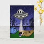 UFO地球外誘引エイリアン カード (黄色い花)
